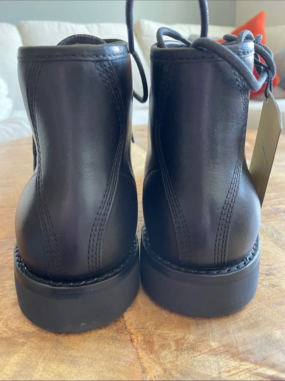 J. Crew Men's Black Size 9 Field Boots in English Leather Vibram Sole NEW CB047